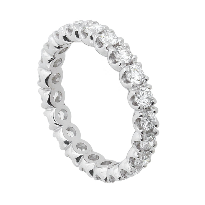 World Diamond Group Bague Eternity Or blanc 18 carats Diamants 2,29 ct Couleur F 0007FG