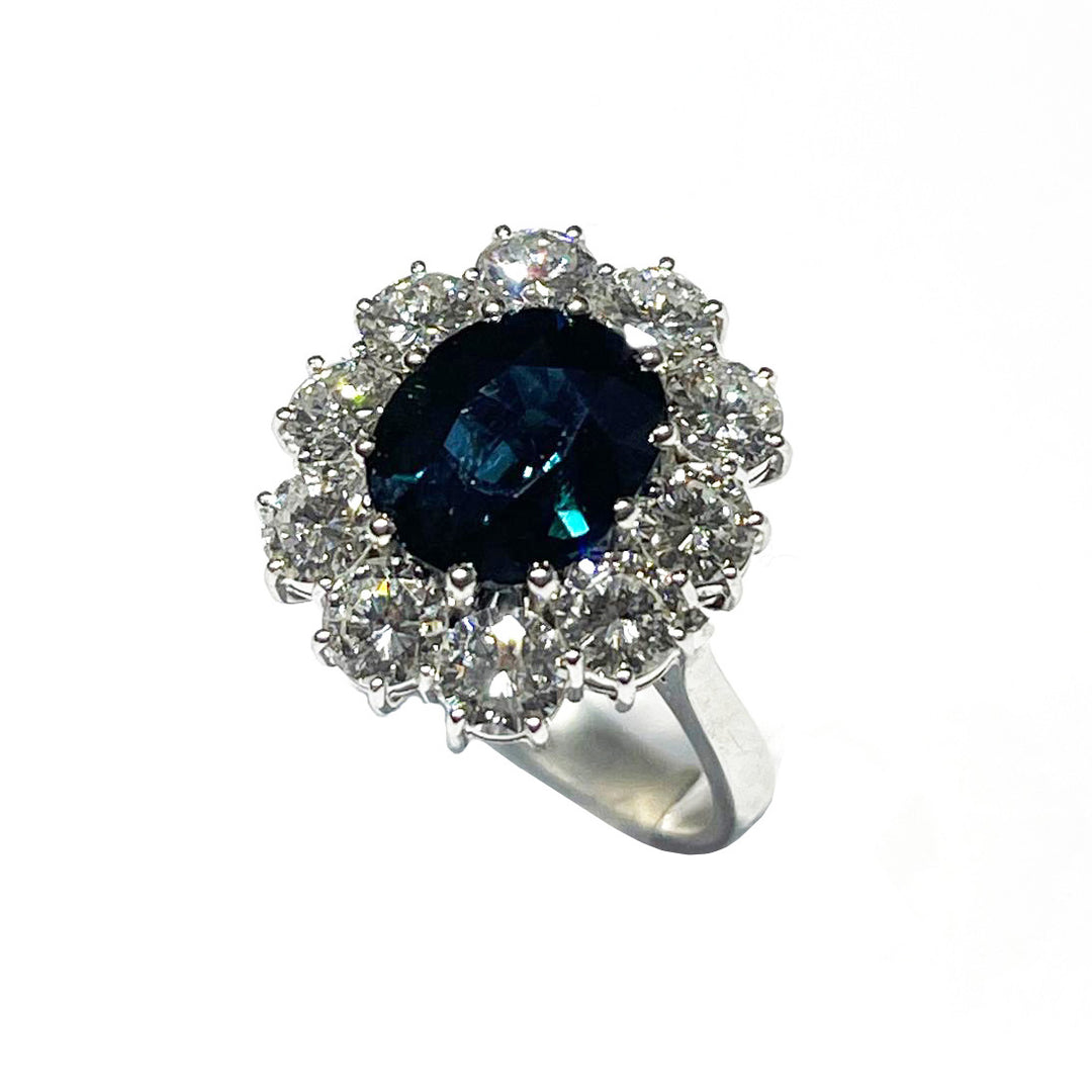 Capodagaglia Ringblume 18KT Diamond Sapphire 0009Ag