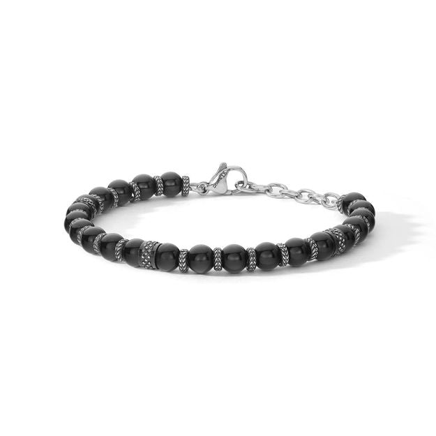 COMEE Bracelet District Stahl beendet PVD Black Onyx UBR 1245