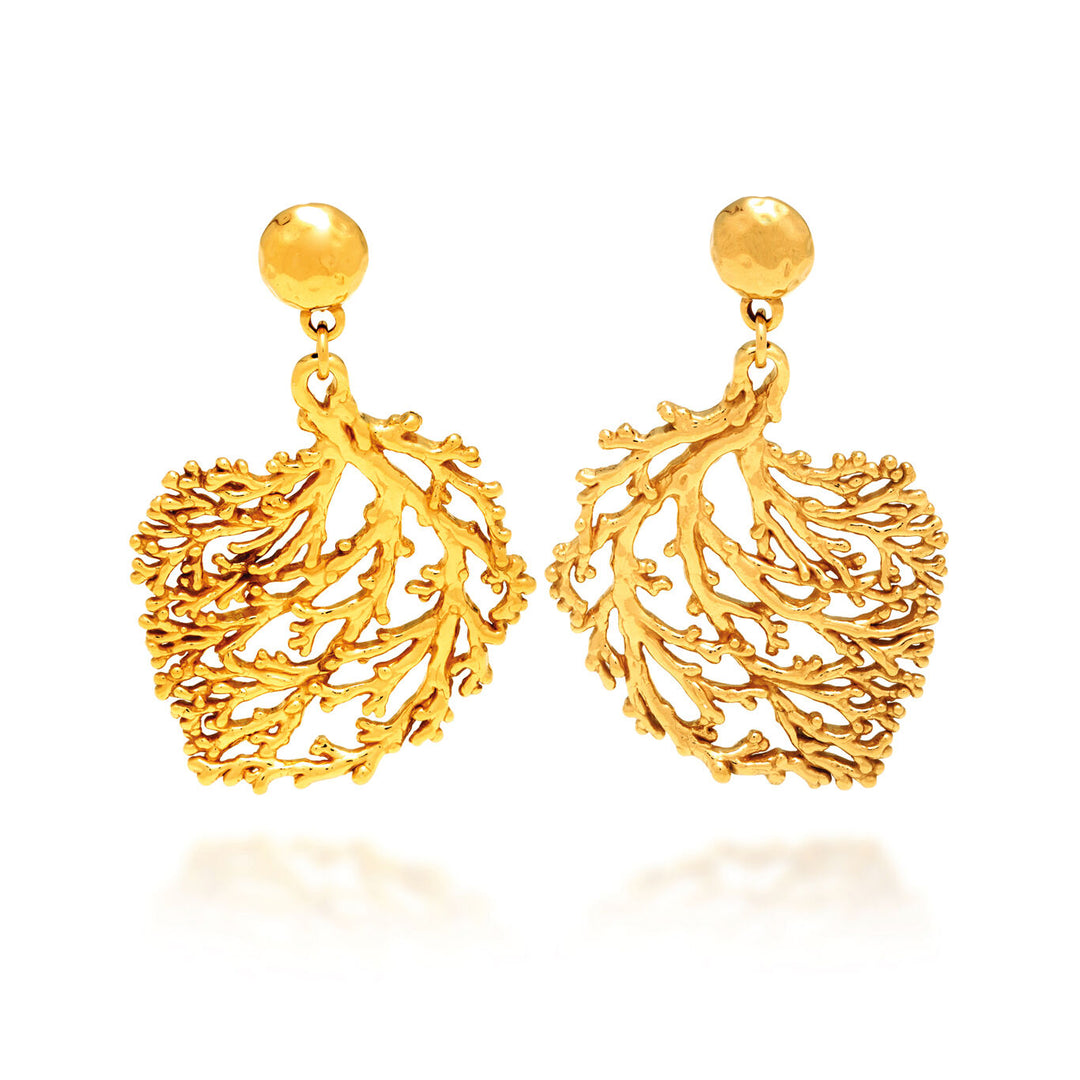 Giovanni Raspini Large Coral Earrings 8536