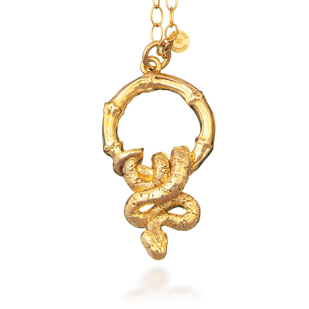 Giovanni Raspini Bamboo And Snake Pendant 7970