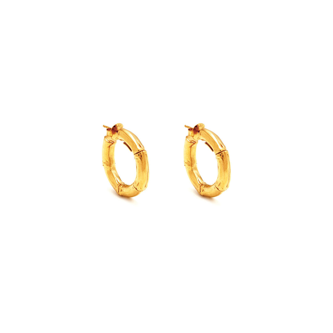 Giovanni Raspini Small Bamboo Circle Earrings 10667