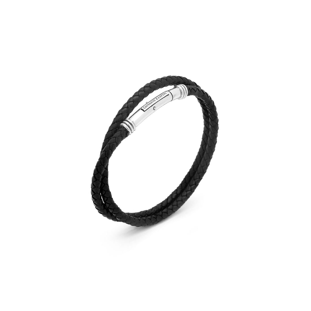 Giovanni Raspini Bracelet/Collier en cuir tressé 11353