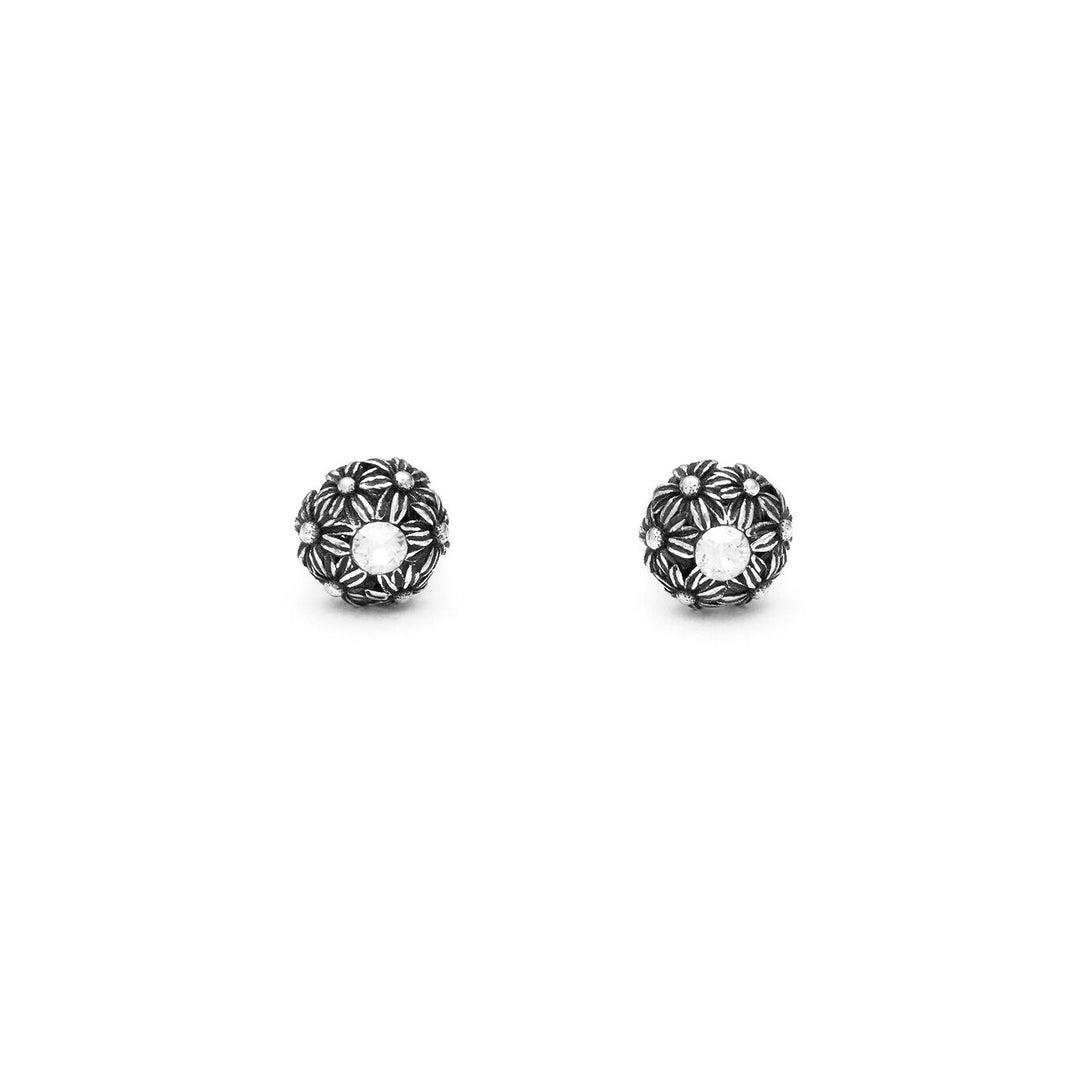 Giovanni Raspini Mini Daisies and Zircon Earrings 11822