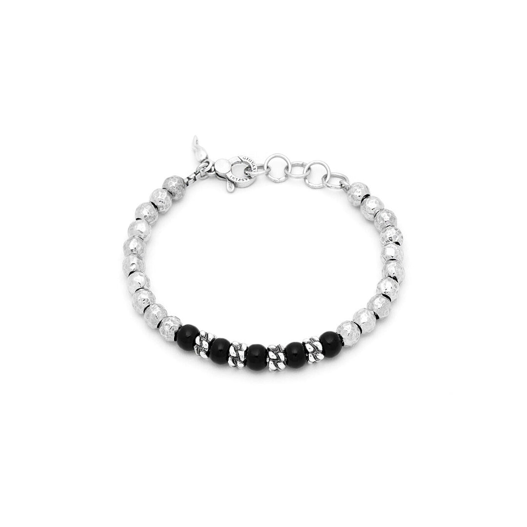 Giovanni Raspini Bracciale Sfere Onice e Treccia 11855
