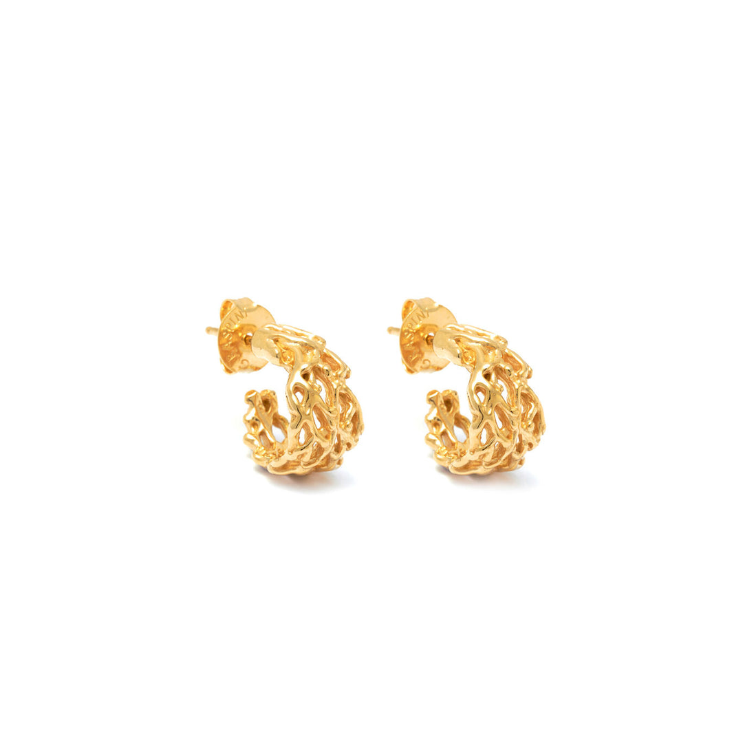 Giovanni Raspini Small Coral Circle Earrings 11929