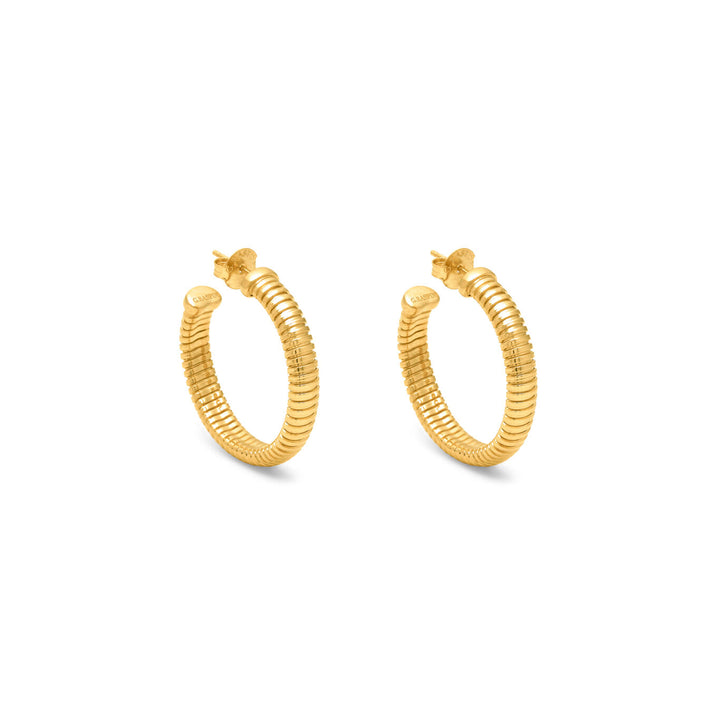 Giovanni Raspini large circle tubigas earrings Earrings in 18 kt gold plated 925 silver 12542