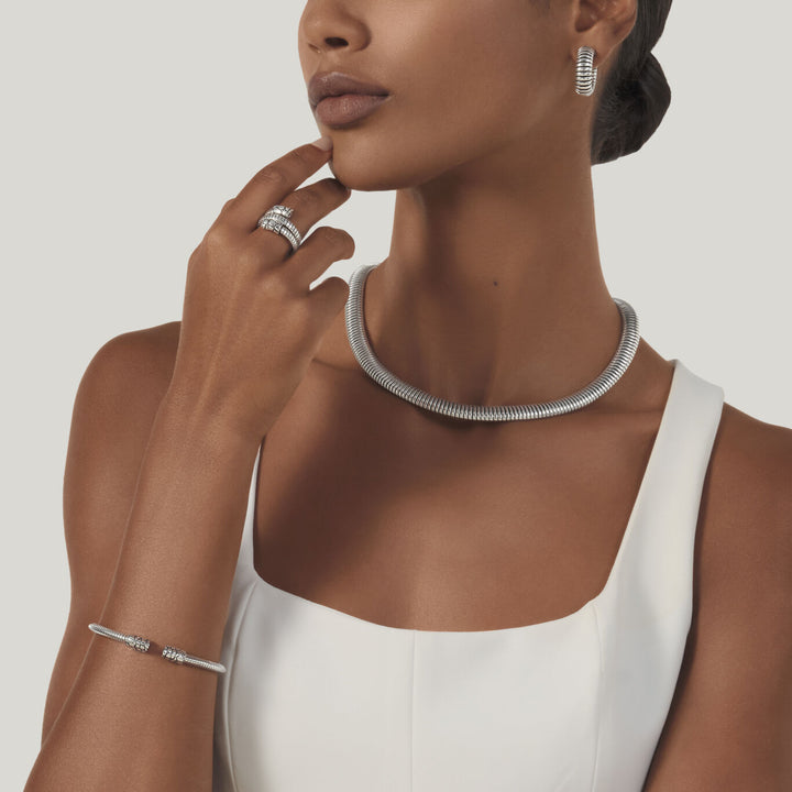 Bracelet tubegas petit croco Giovanni Raspini bracelet en argent 925 12539