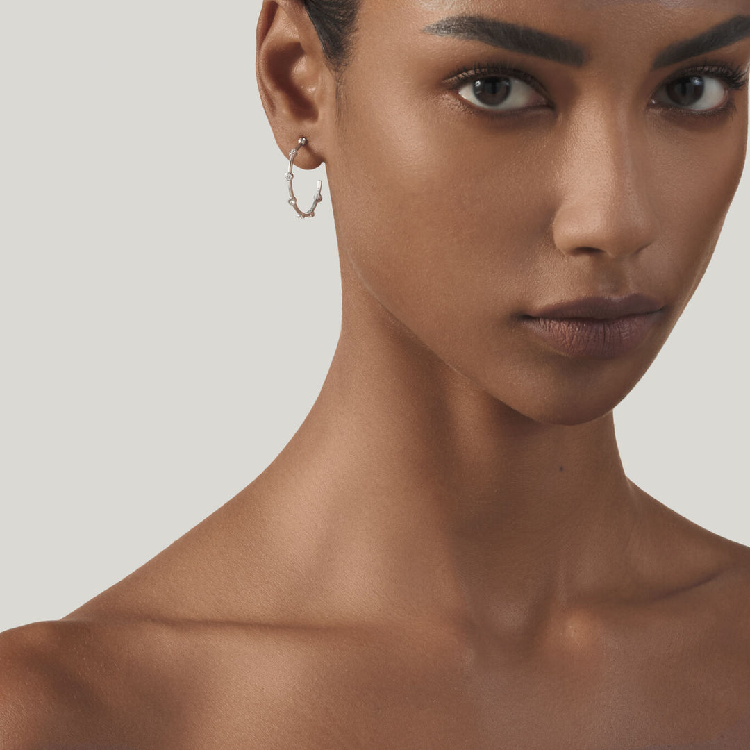 Giovanni Raspini large satellite earrings Earrings in 925 silver and zircons 12549