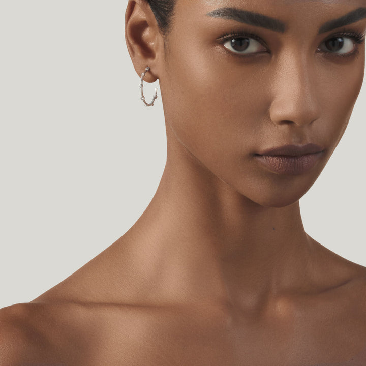 Giovanni Raspini large satellite earrings Earrings in 925 silver and zircons 12549