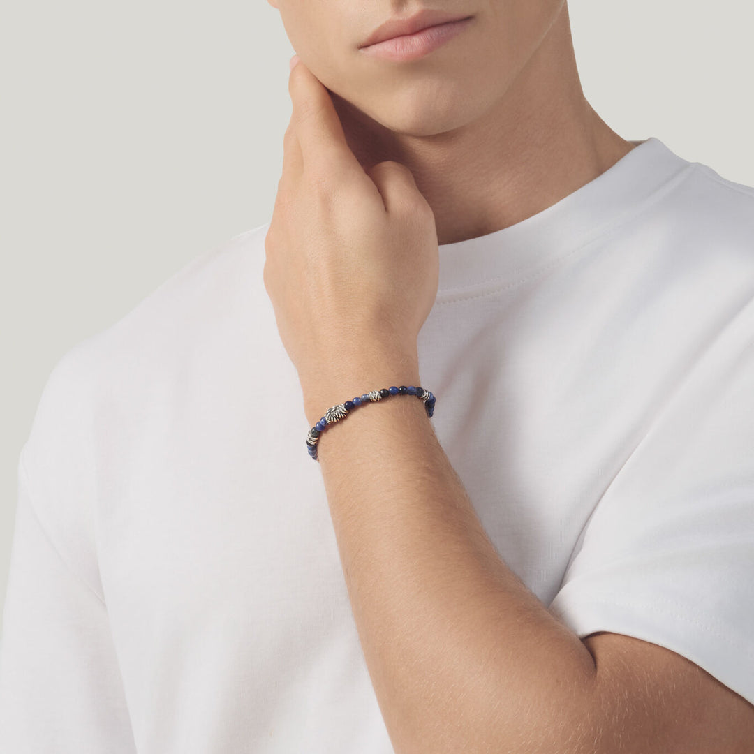 Giovanni Raspini bracciale nodo sodalite Bracciale in Argento 925 e sodalite 12573