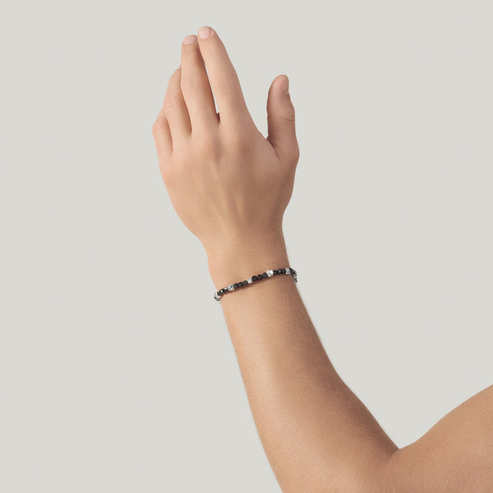 Giovanni Raspini bracciale spinello nero dadi Bracciale in Argento 925 e spinello nero 12576