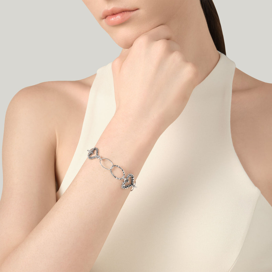Giovanni Raspini Armband Herzen und Kette Armband aus 925er Silber 12616