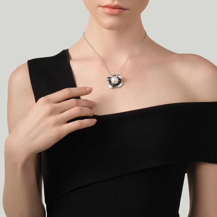 Collier pendentif magnolia Giovanni Raspini en argent 925 12632