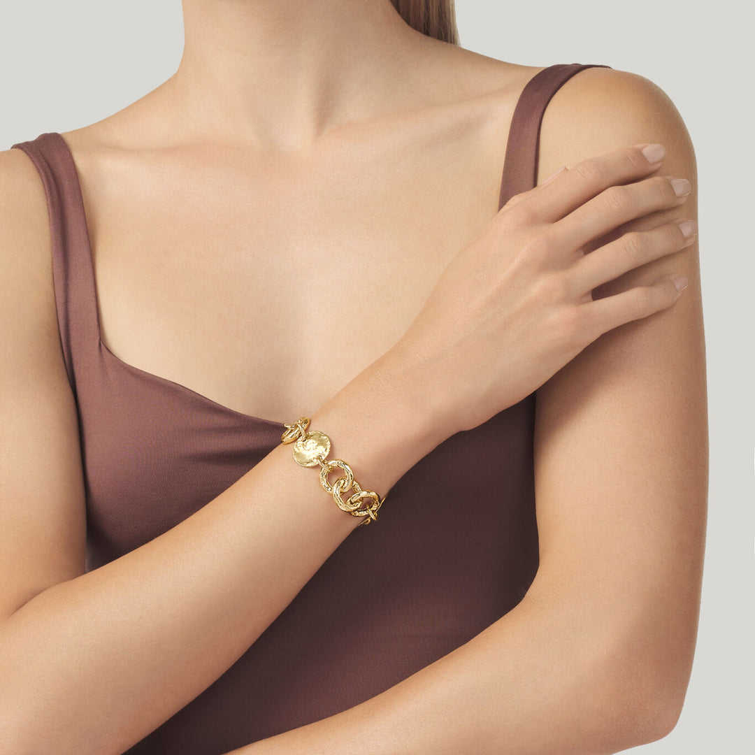 Giovanni Raspini Dakota-Armband aus vergoldeter Bronze N0010