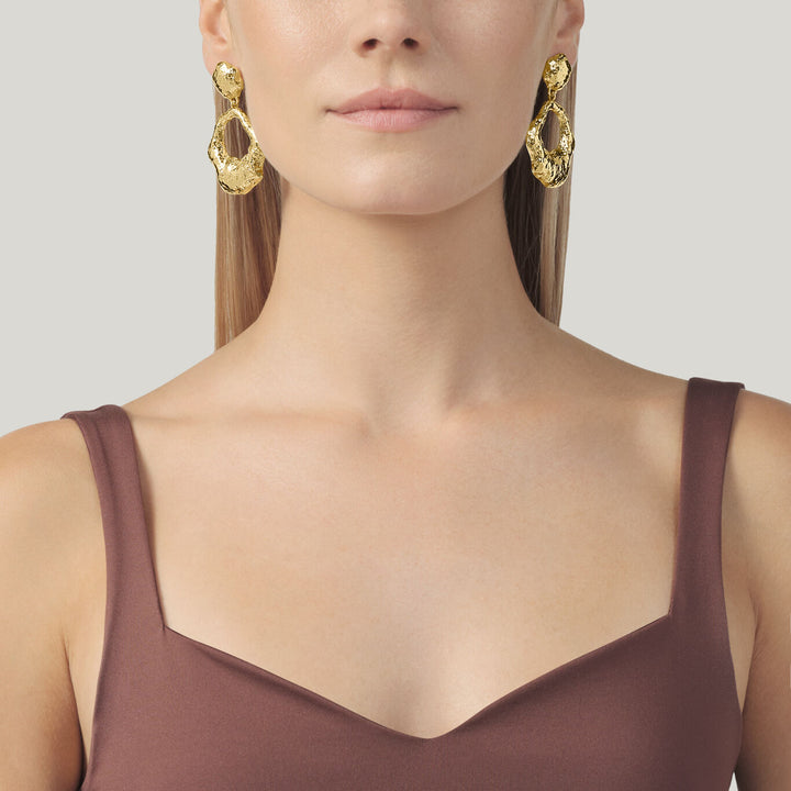 Giovanni Raspini Ohrringe Sand vergoldete Bronze N0013