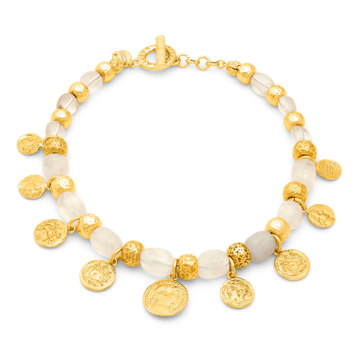 Giovanni Raspini Collana Crystal Monete bronzo dorato N0028