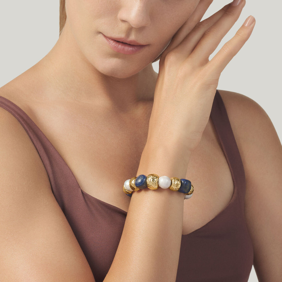 Giovanni Raspini Bracciale Blu Nomad bronzo dorato N0031