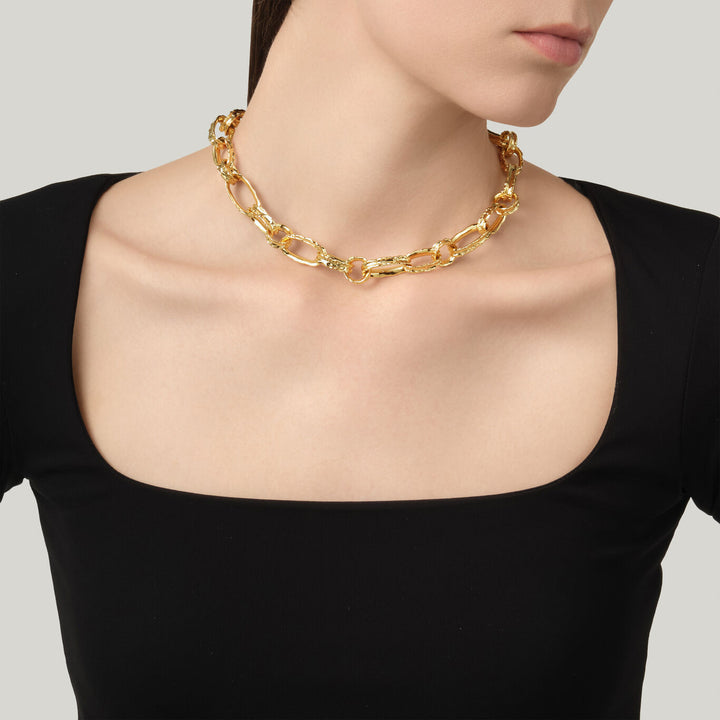 Collier chaîne Giovanni Raspini yuma collier plaqué or 18 carats N0042