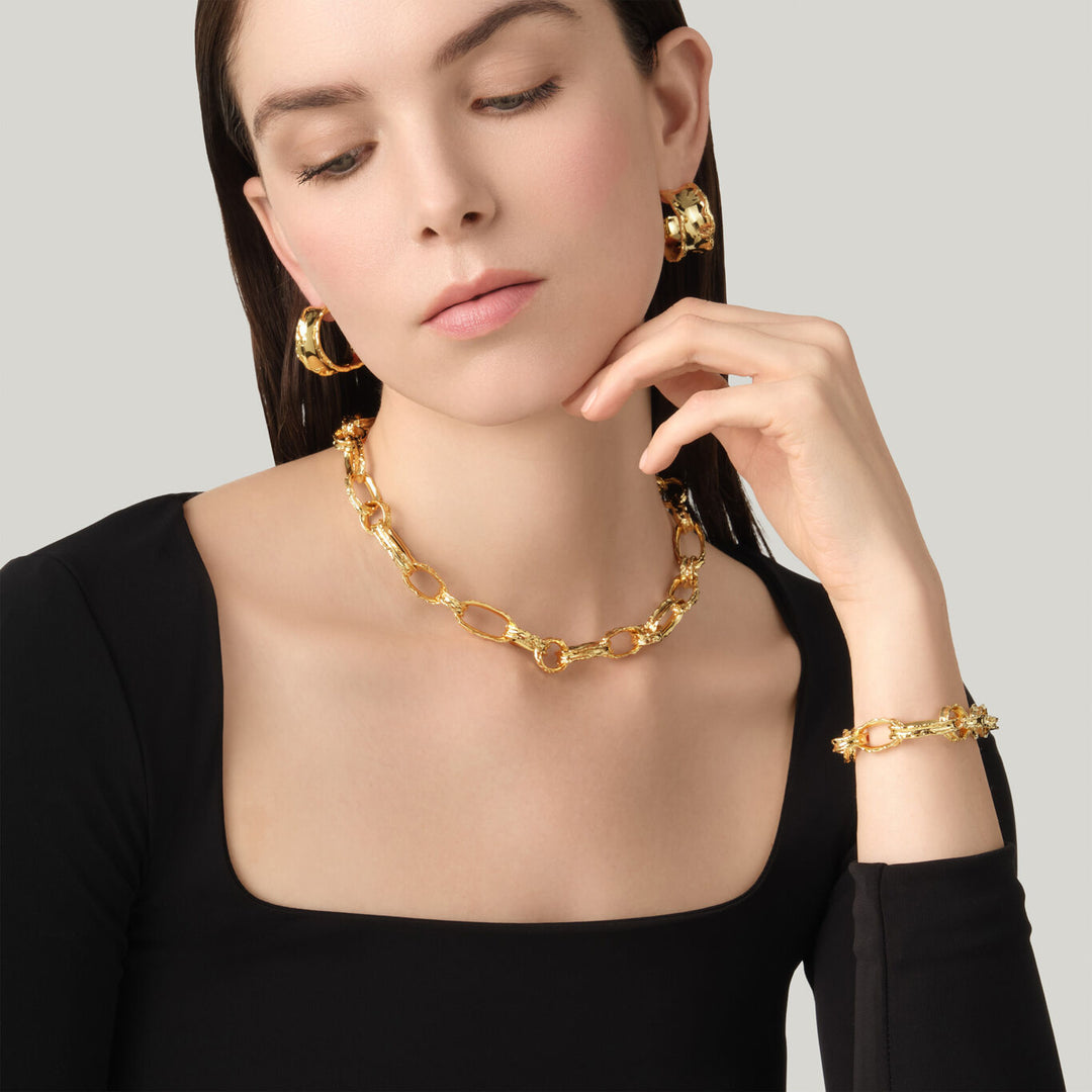 Collier chaîne Giovanni Raspini yuma collier plaqué or 18 carats N0042