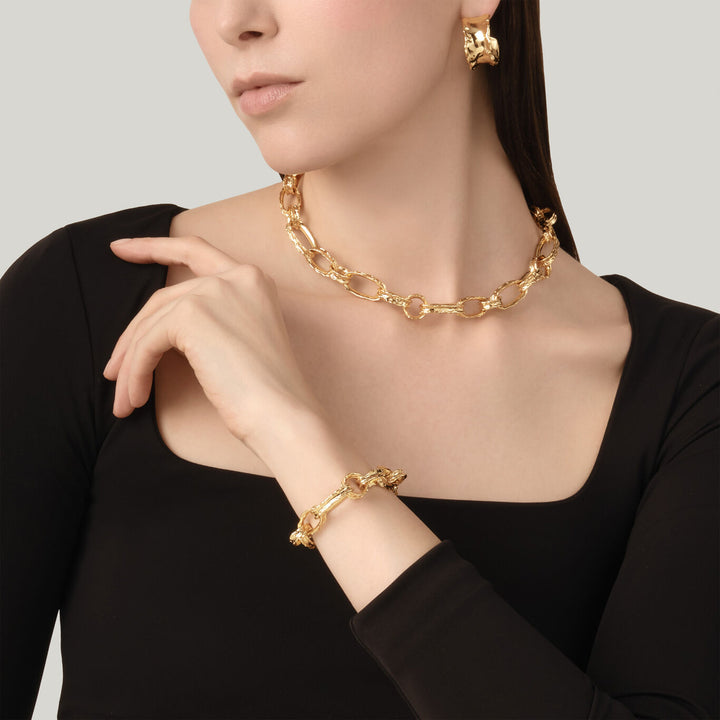 Giovanni Raspini Yuma-Kettenarmband 18 kt vergoldetes Armband N0043