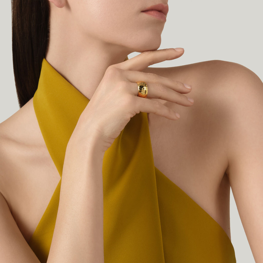 Giovanni Raspini grande bague sable bague plaquée or 18 ct N0045