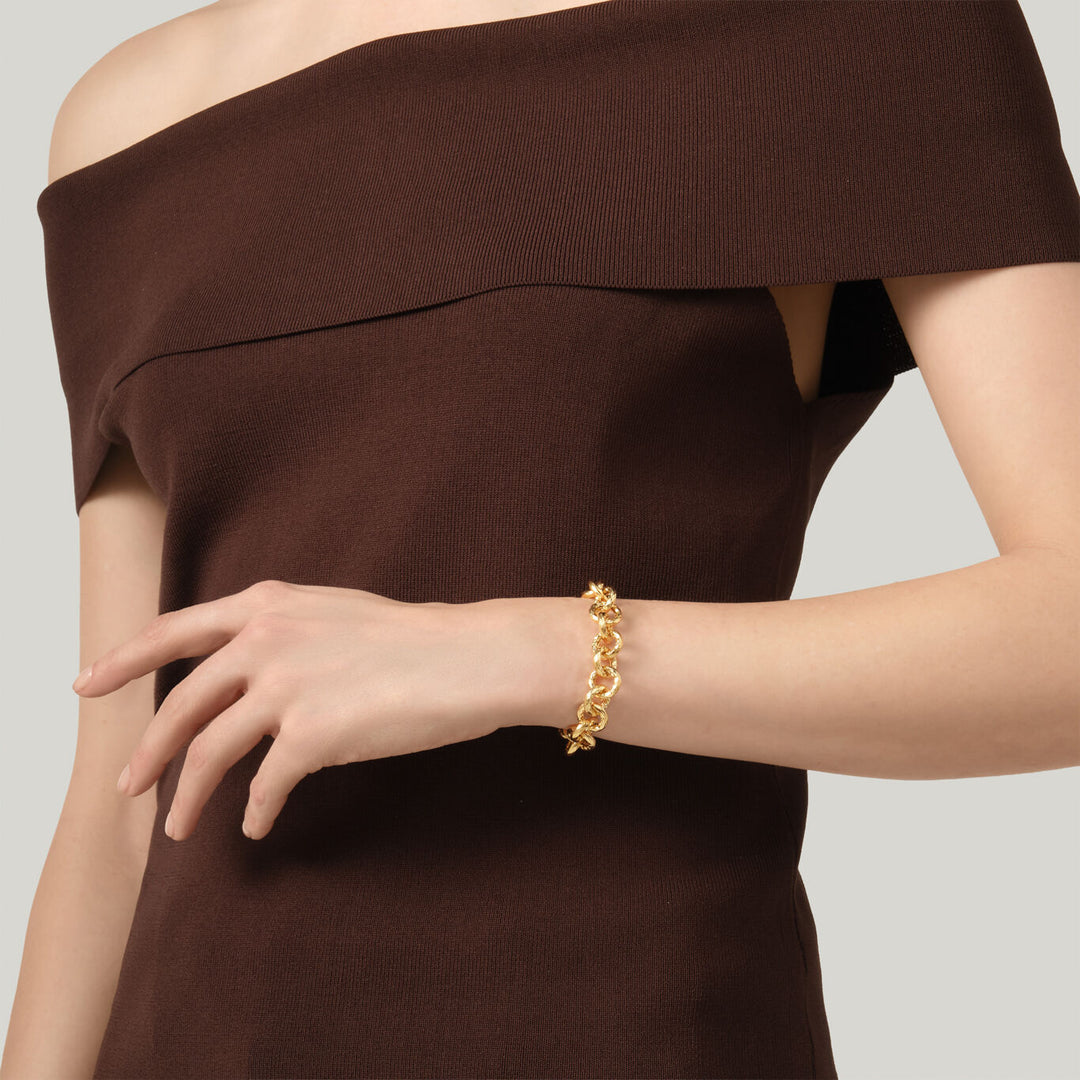 Giovanni Raspini small pueblo bracelet 18 kt gold plated bracelet N0065