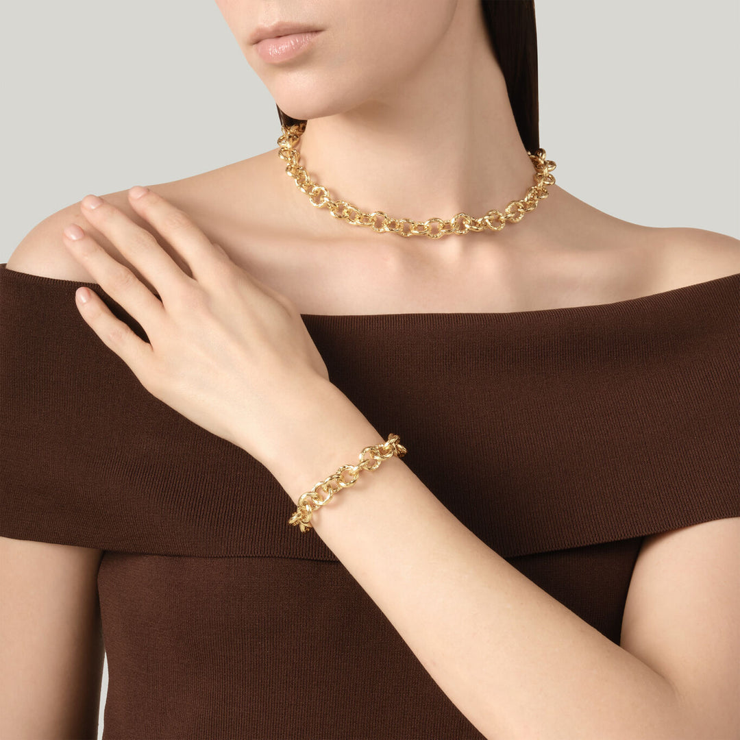 Giovanni Raspini small pueblo bracelet 18 kt gold plated bracelet N0065