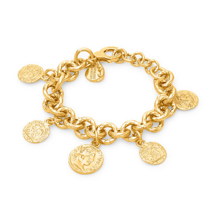 Giovanni Raspini bracciale pueblo monete Bracciale placcato oro 18 kt N0069