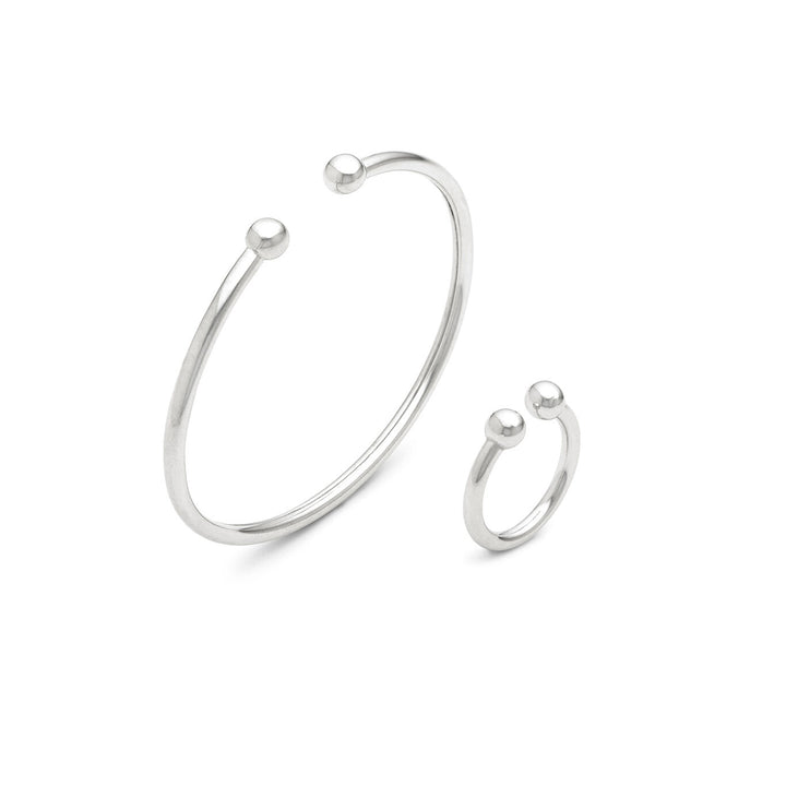 Giovanni Raspini set axis Bracelet and ring in 925 Silver X01603
