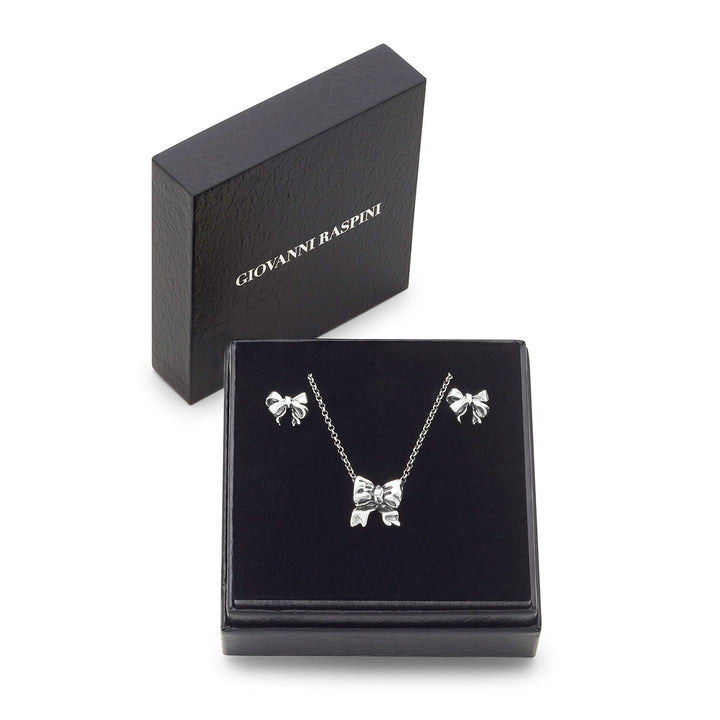 Giovanni Raspini set fiocco Collana e orecchini in Argento 925 X01605