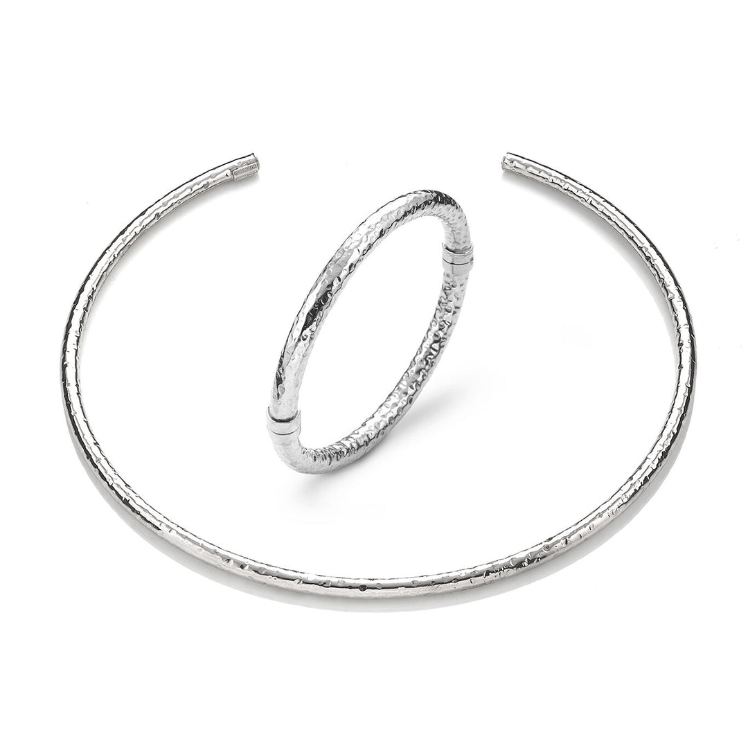 Ensemble collier et bracelet rock Giovanni Raspini en argent 925 X01616