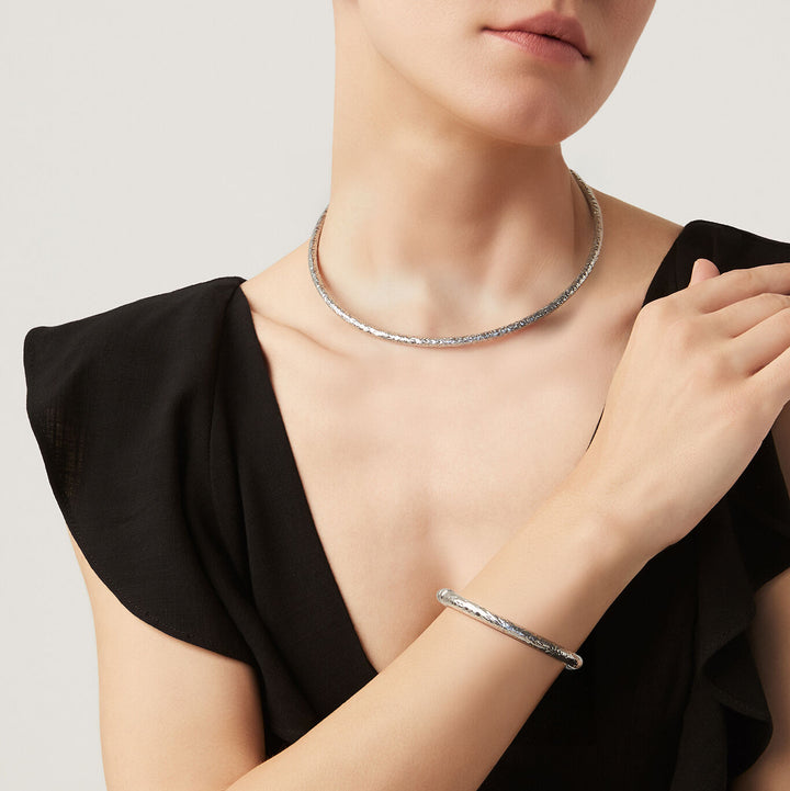 Ensemble collier et bracelet rock Giovanni Raspini en argent 925 X01616