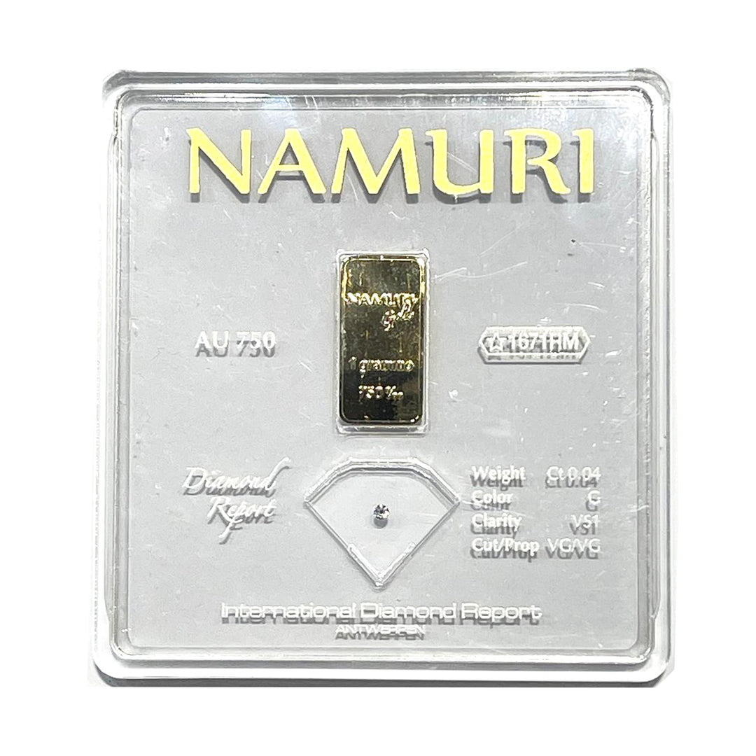 Namuro Lingotto 1 Gold Gramm 18KT Diamond 0.04ct G VS1 NDJ/G04GVs