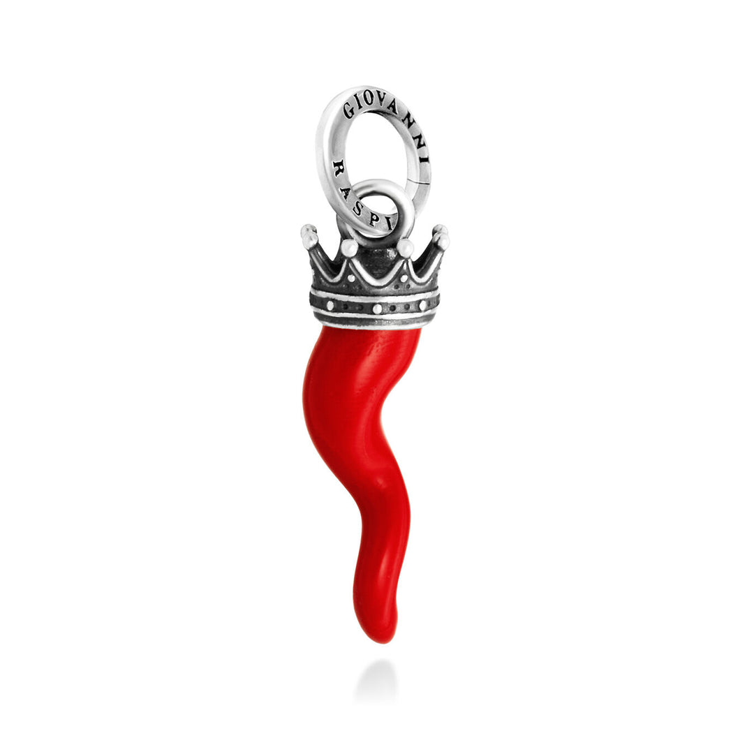 Giovanni Raspini Small Red Horn Crown Charm 12475