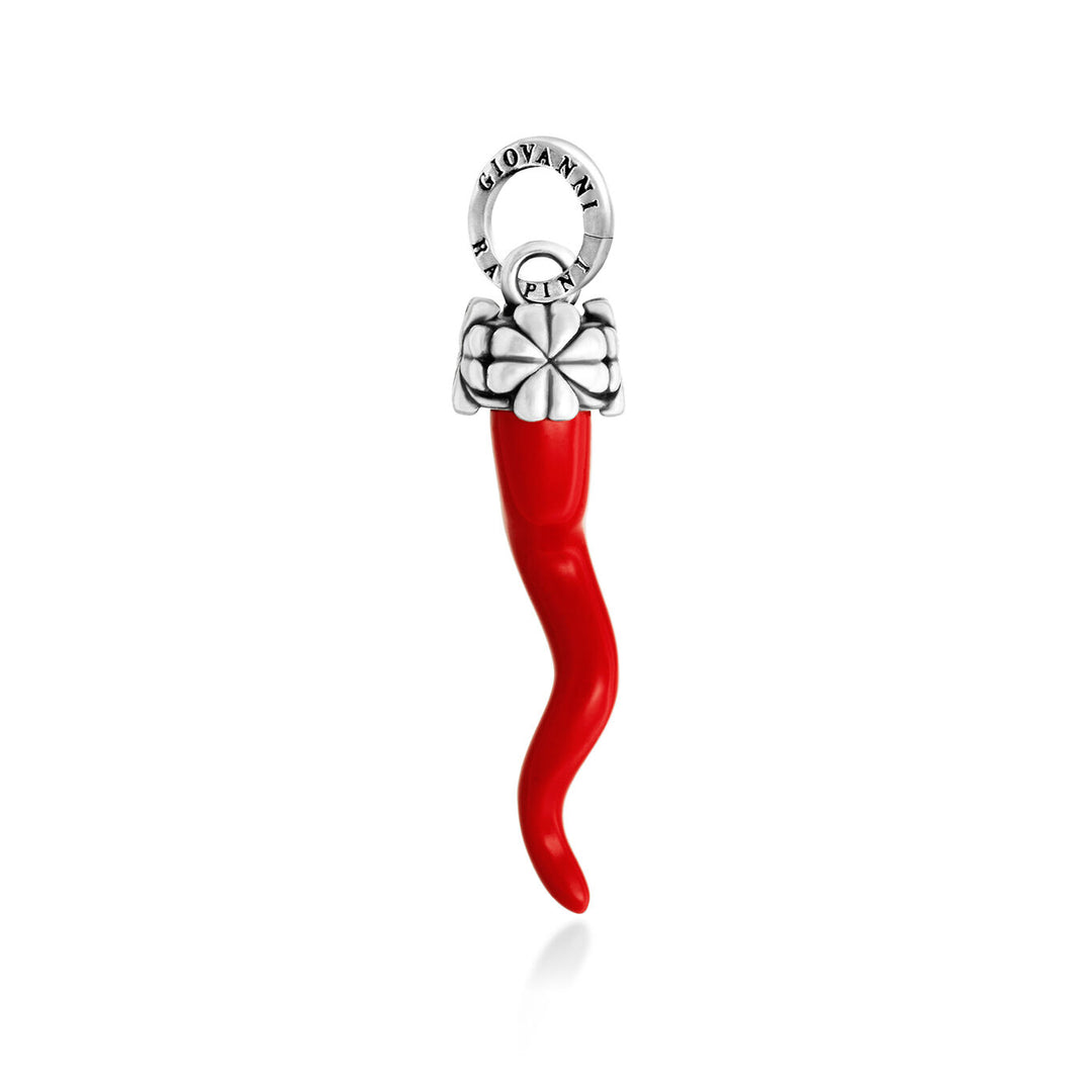 Giovanni Raspini Charm Corno Rosso Quadrifogli 12480