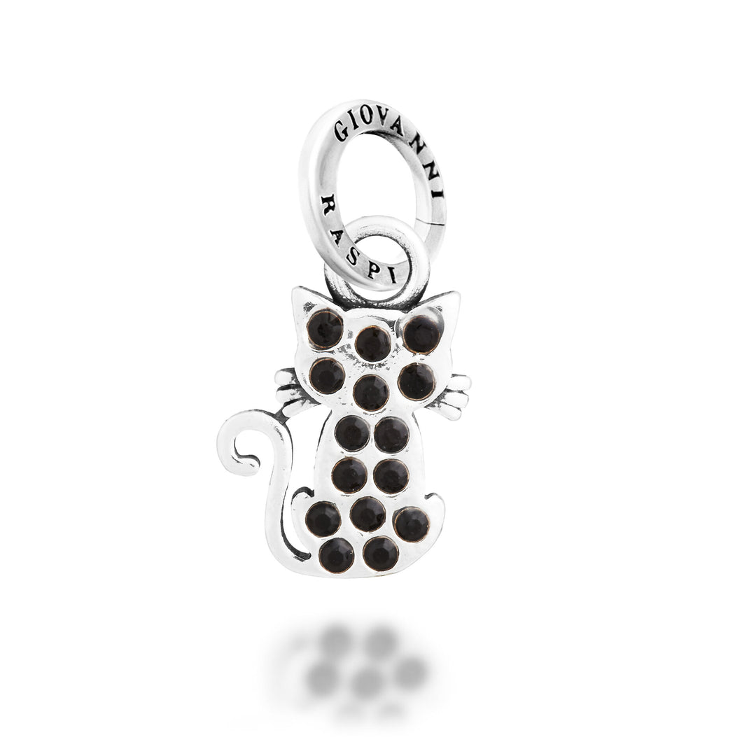 Giovanni Raspini Charm Gatto Crystal - Charm in Argento e zirconi - 12744