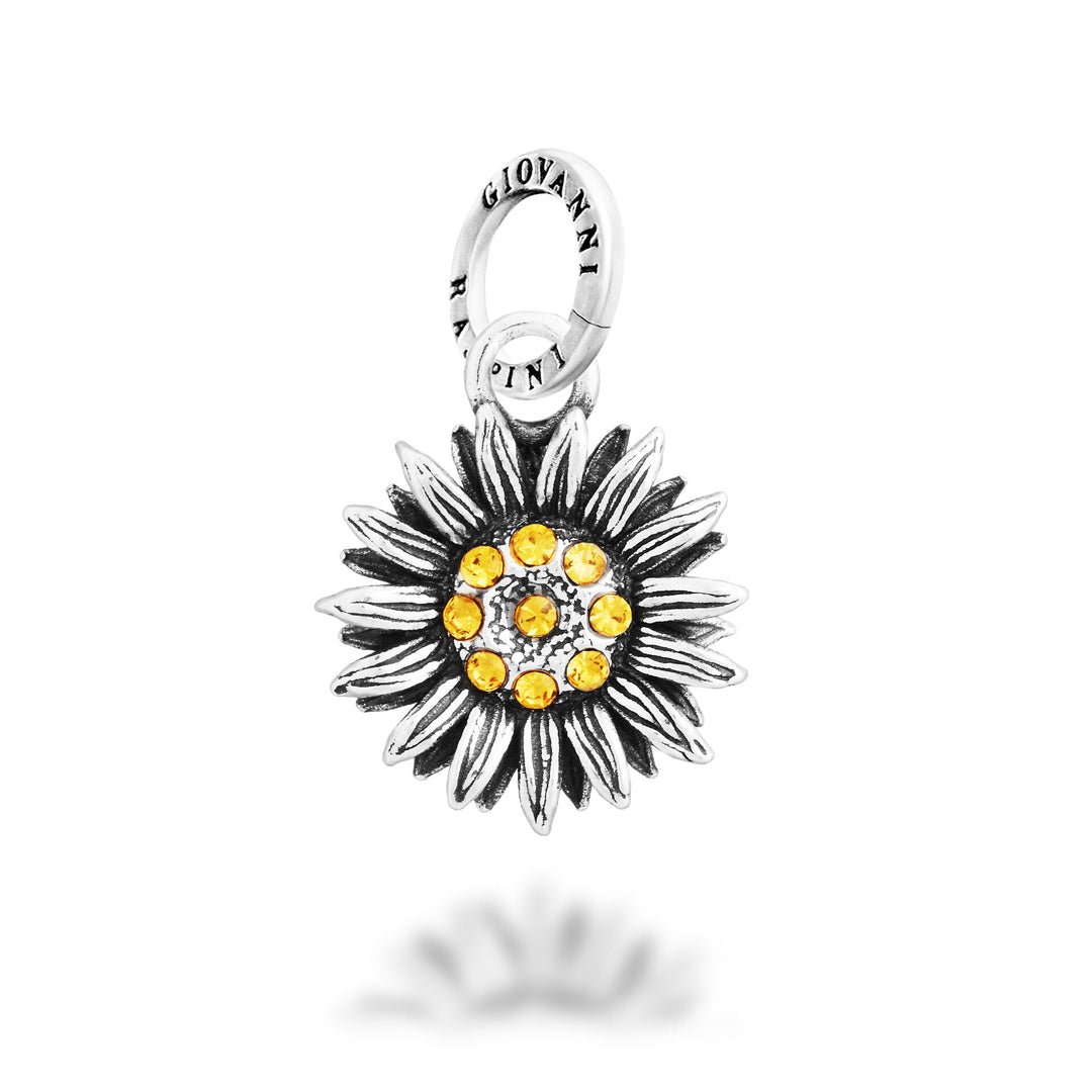 Giovanni Raspini Crystal Daisy Charm - Charm en argent et zircons - 12746