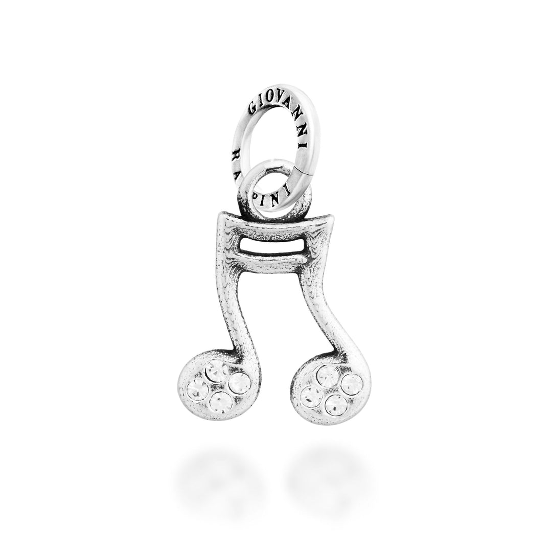 Giovanni Raspini Crystal Note Charm - Charm en argent et zircons - 12754