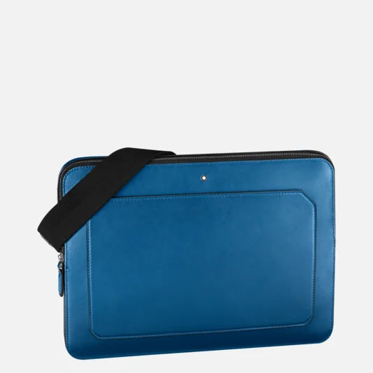 Montblanc borsa per computer Meisterstück Urban blu cobalto 124080