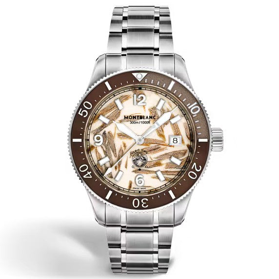 Montblanc orologio Iced Sea Automatic Date 0 Oxygen Edizione Limitata 700 Esemplari 41mm beige automatico acciaio 137211