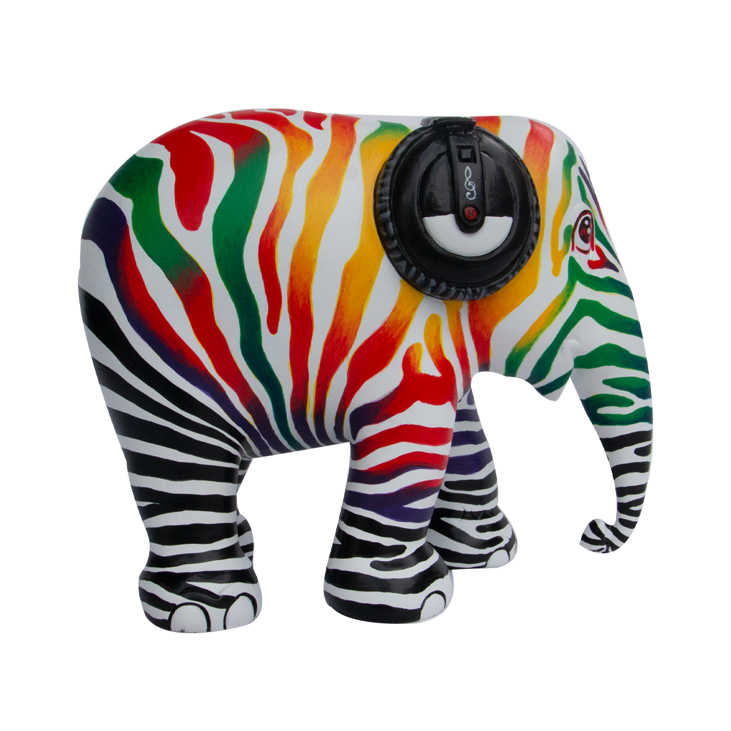 Elephant Parade Elefante Zebra bat 15 cm en édition limitée 3000 Zebra Beats 15