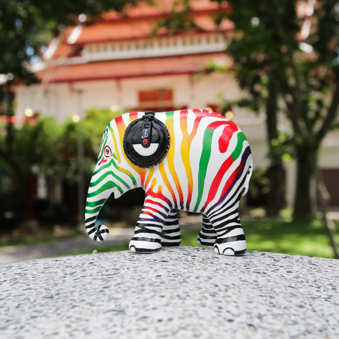 Elephant Parade Elefante Zebra bat 15 cm en édition limitée 3000 Zebra Beats 15