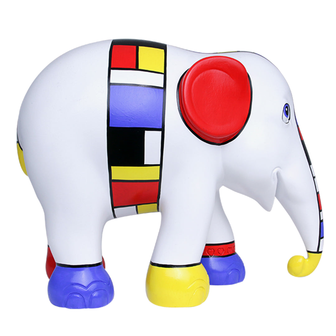 Éléphant Parade Elefante Mondriaan Crosted My Mind 15cm Limited Edition 3000 Mondriaan Crosted My Mind 15