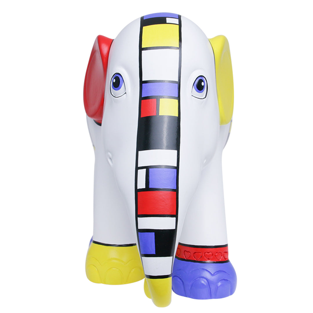 Elephant Parade Elefante Mondriaan Crosted My Mind 15cm Limited Edition 3000 Mondriaan Crosted My Mind 15