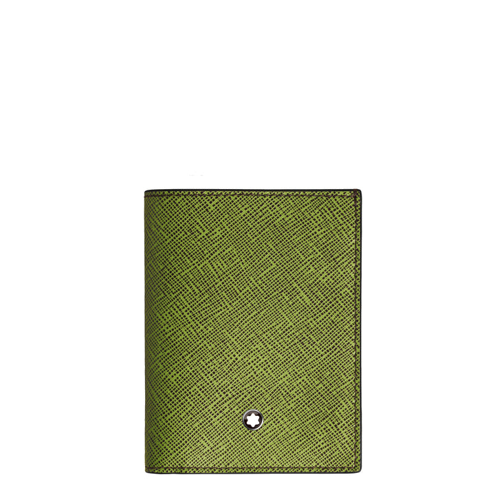 Montblanc mini portefeuille 4 compartiments Sartorial multi citron vert/cassis 199355