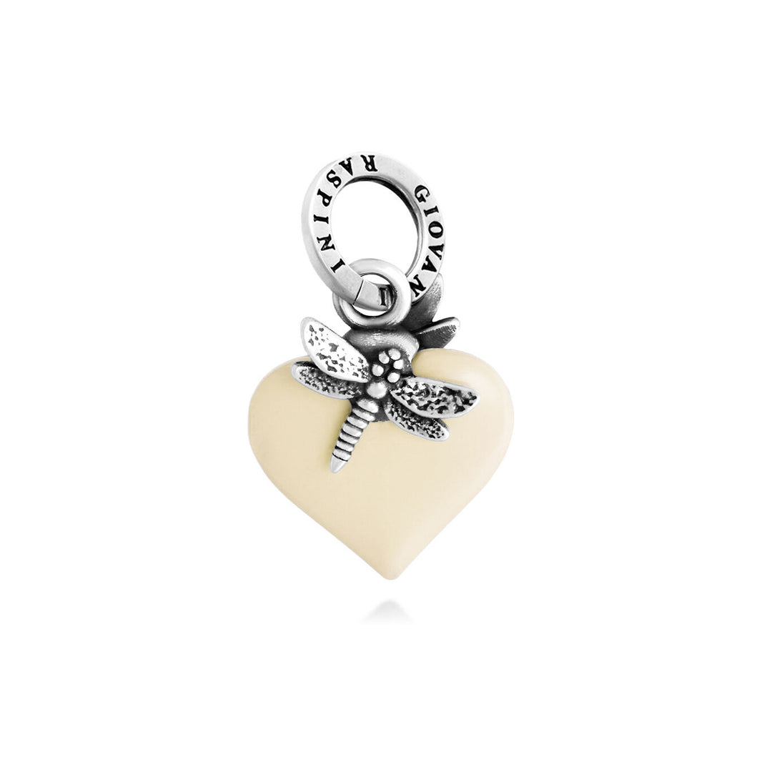 Giovanni Raspini Charm Cuore Libellula Avorio 12461