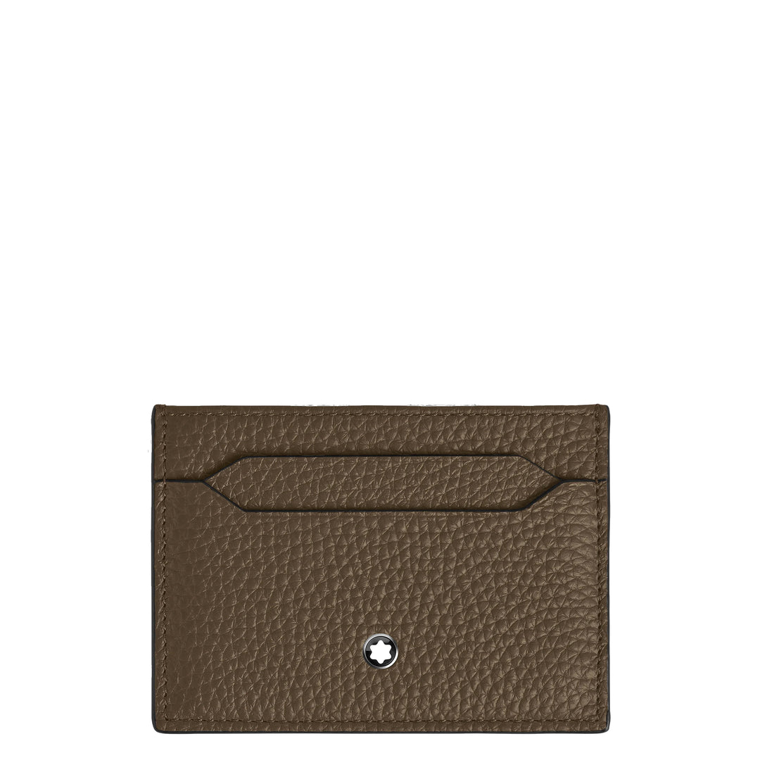 Montblanc porta carte 5 scomparti marrone castagna 220218