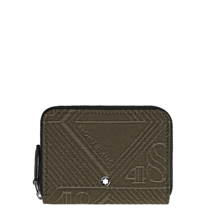 Portefeuille Montblanc avec zip 2 mini compartiments 4810 vert kaki 220263