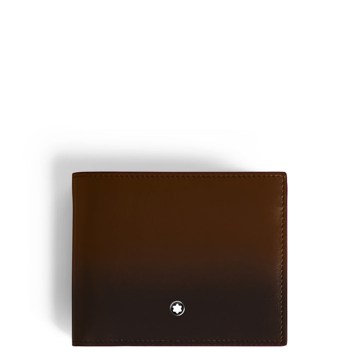 Portefeuille Montblanc 6 compartiments Meisterstück marron ombré 220315